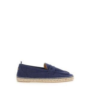 Castaner Men Men's 'Nacho' Espadrilles With Diamond-Cut Mask In Blue Suede